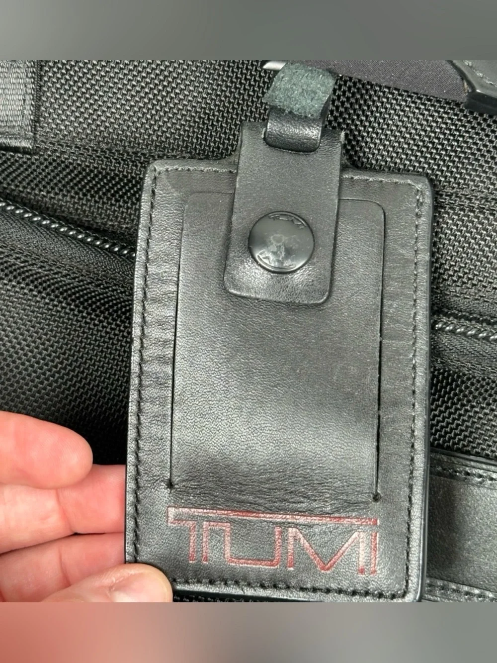 Tumi Black Ballistic Nylon trifold Travel Garment Bag Carry On Suit Bag & lock